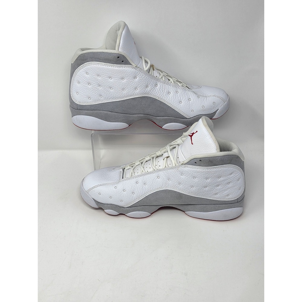 Jordan 13 Retro Wolf Grey White True Red Mens Sneakers 414571-160 Size 14
